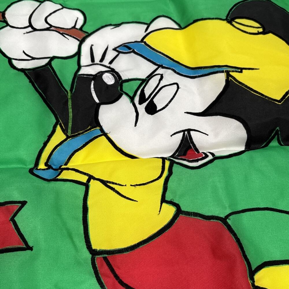 Vintage 1998 Disney Mickey Mouse Golf Yard Flag Banner Nylon Double Sided 27x42” - Picture 8 of 10